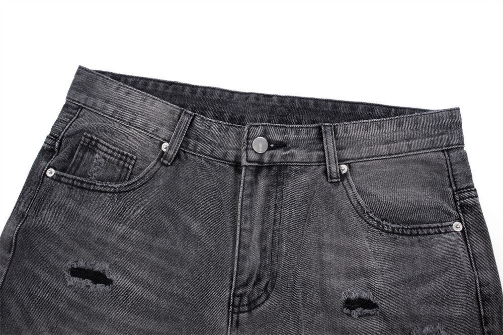 Fashion Personalized Washed Ripped Jeans For Men