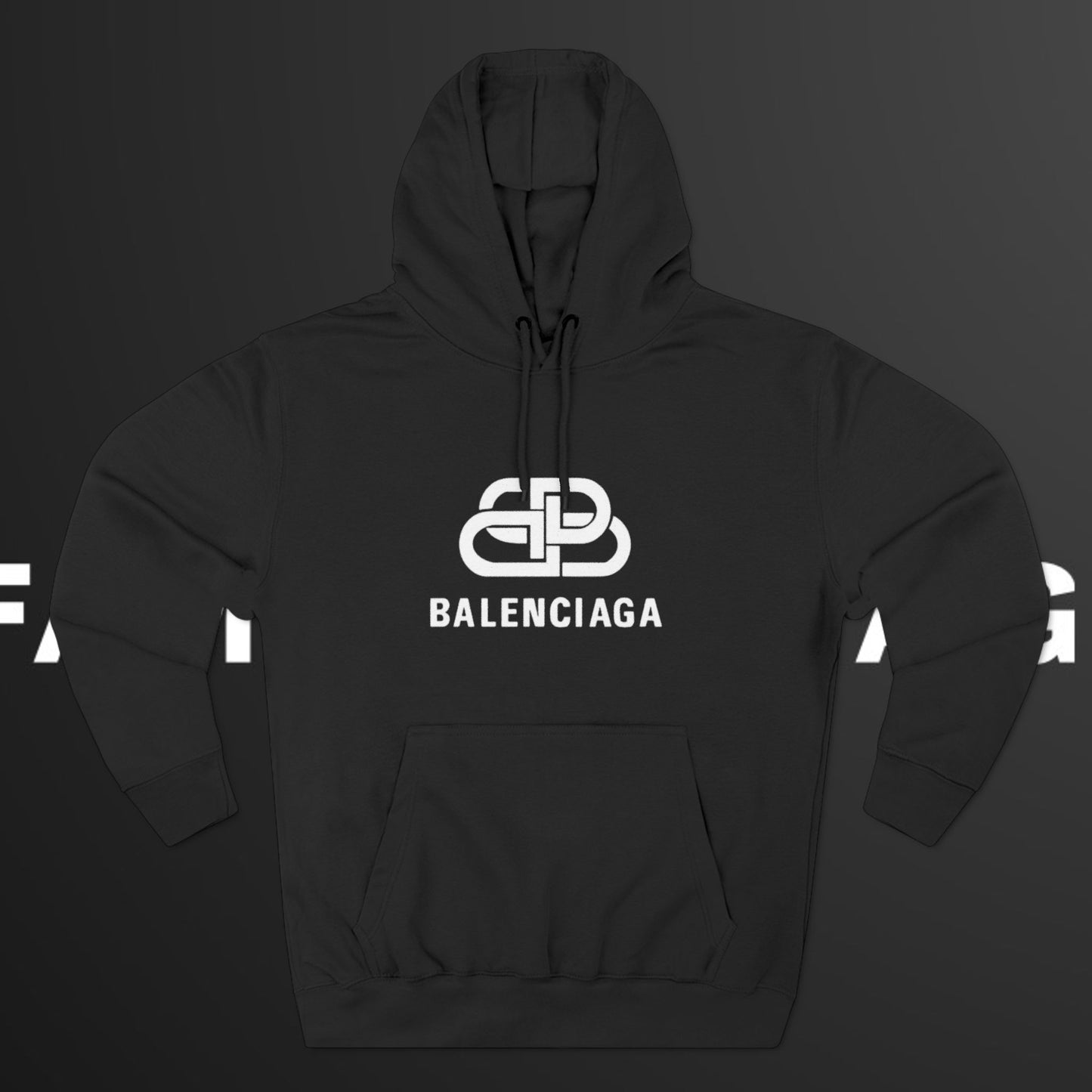 BALENCIAGA Three-Panel Fleece Hoodie