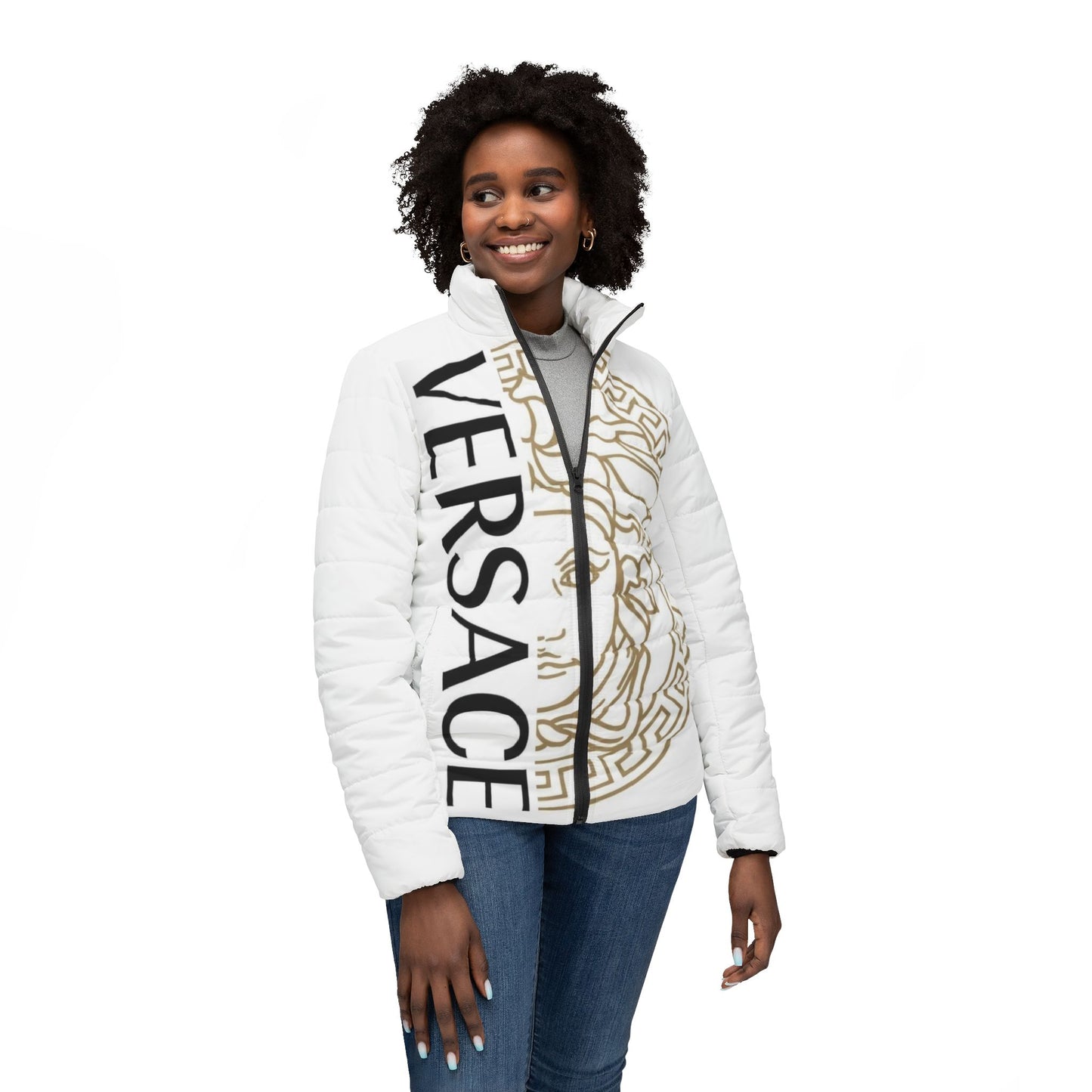 VERSACE Women’s Puffer Jacket (AOP)