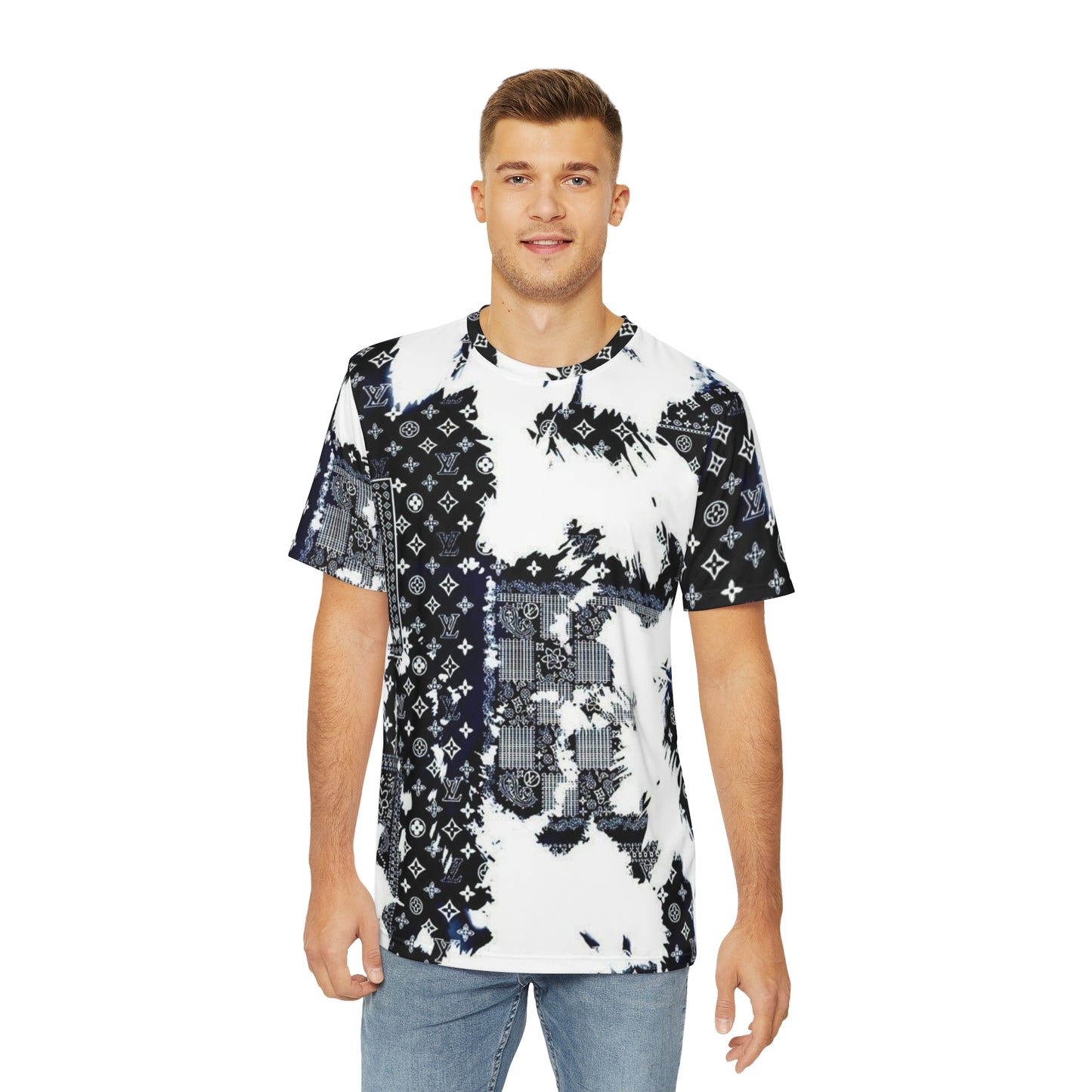 LOUIS VUITTON Stylish Men's Graphic Tee – Trendy All-Over Print Shirt, Casual Wear, Gift for Him, Summer Outfit, Streetwear Fashion