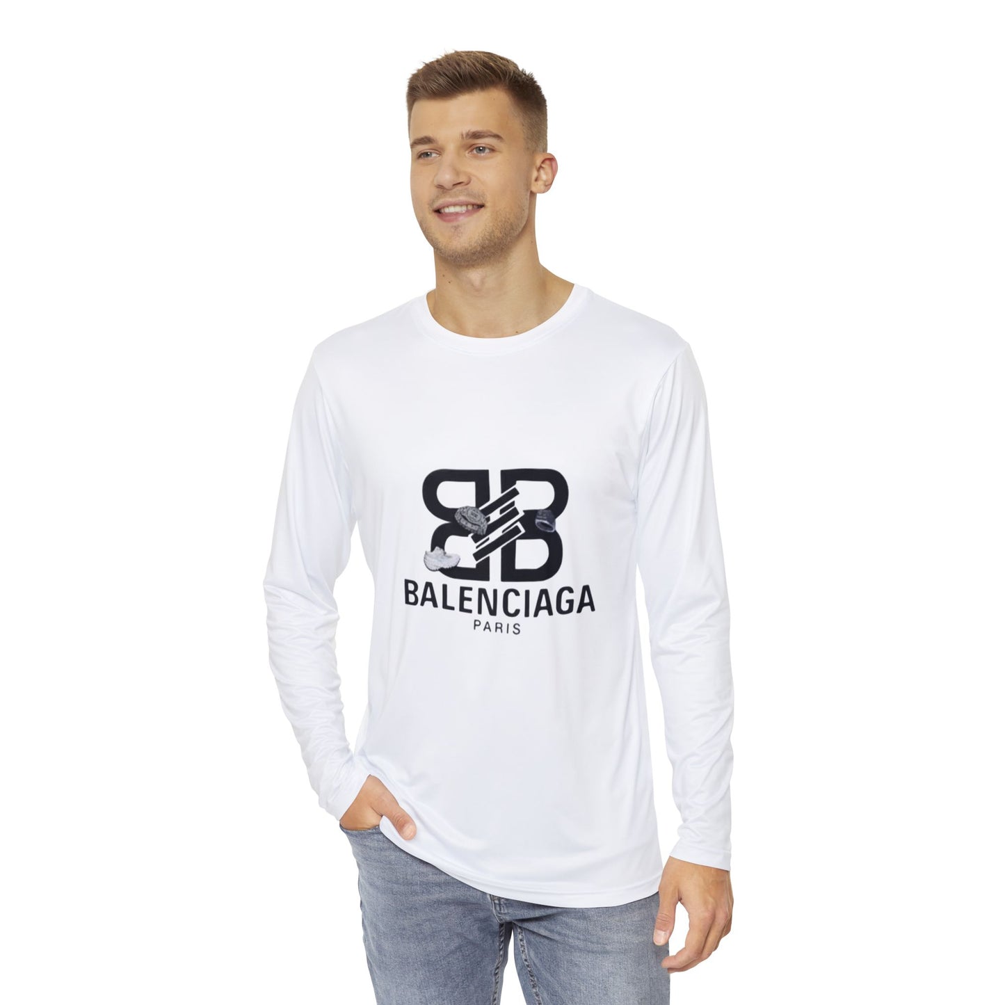 BALENCIAGA Men's Long Sleeve Shirt (AOP)