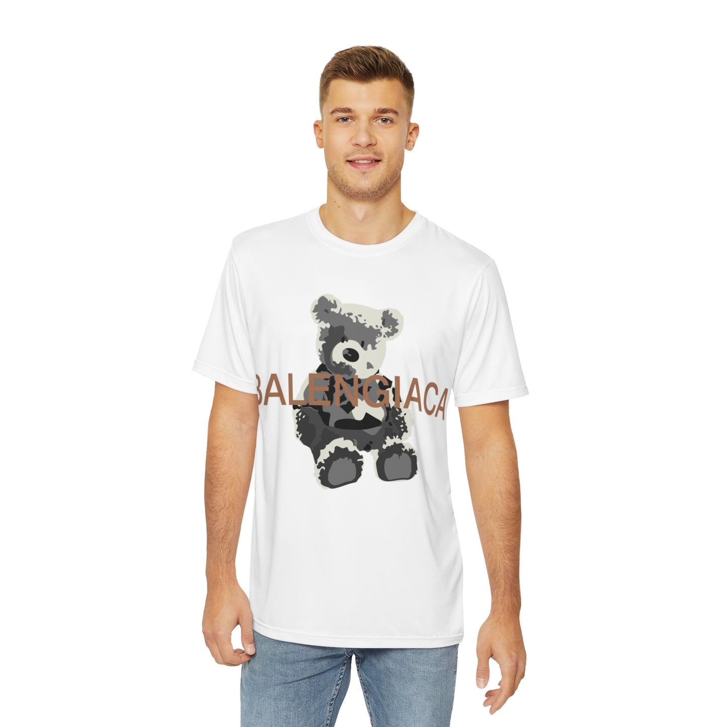 BALENCIAGA Men's Polyester Tee (AOP)