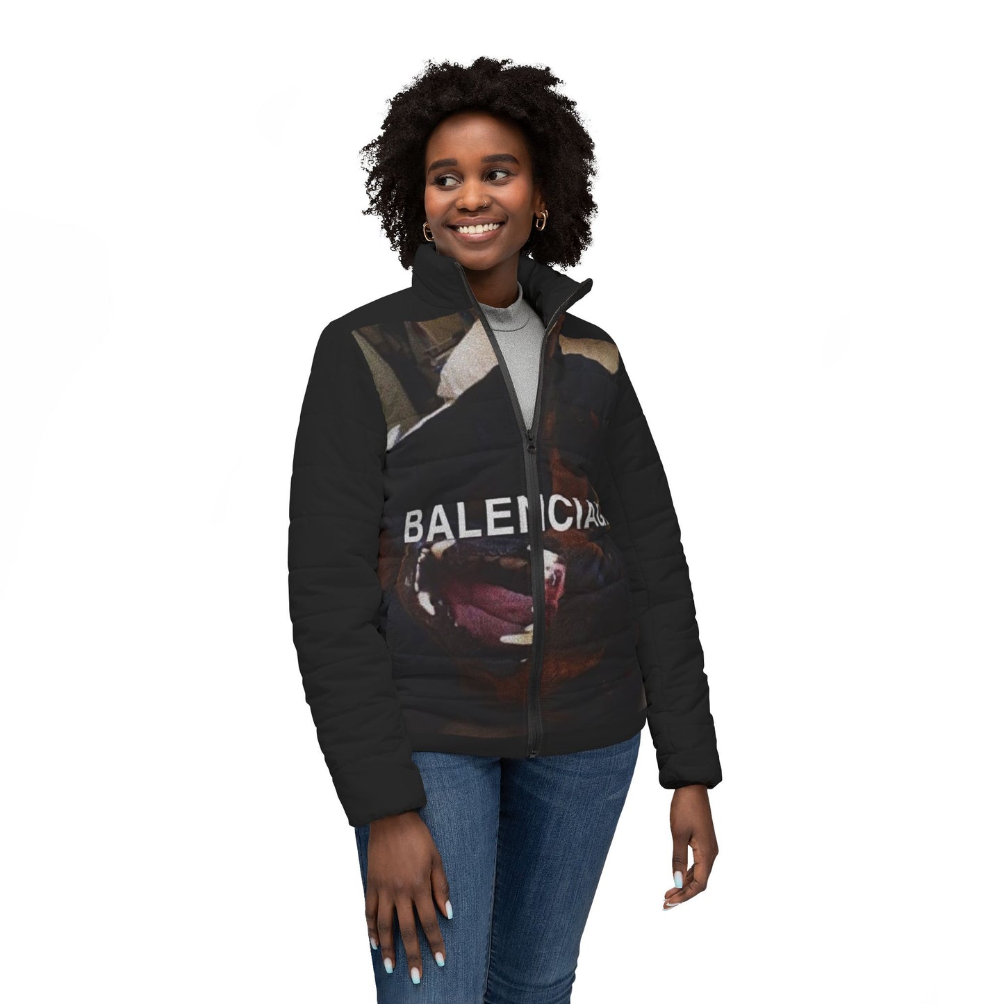 BALENCIAGA Women’s Puffer Jacket (AOP)