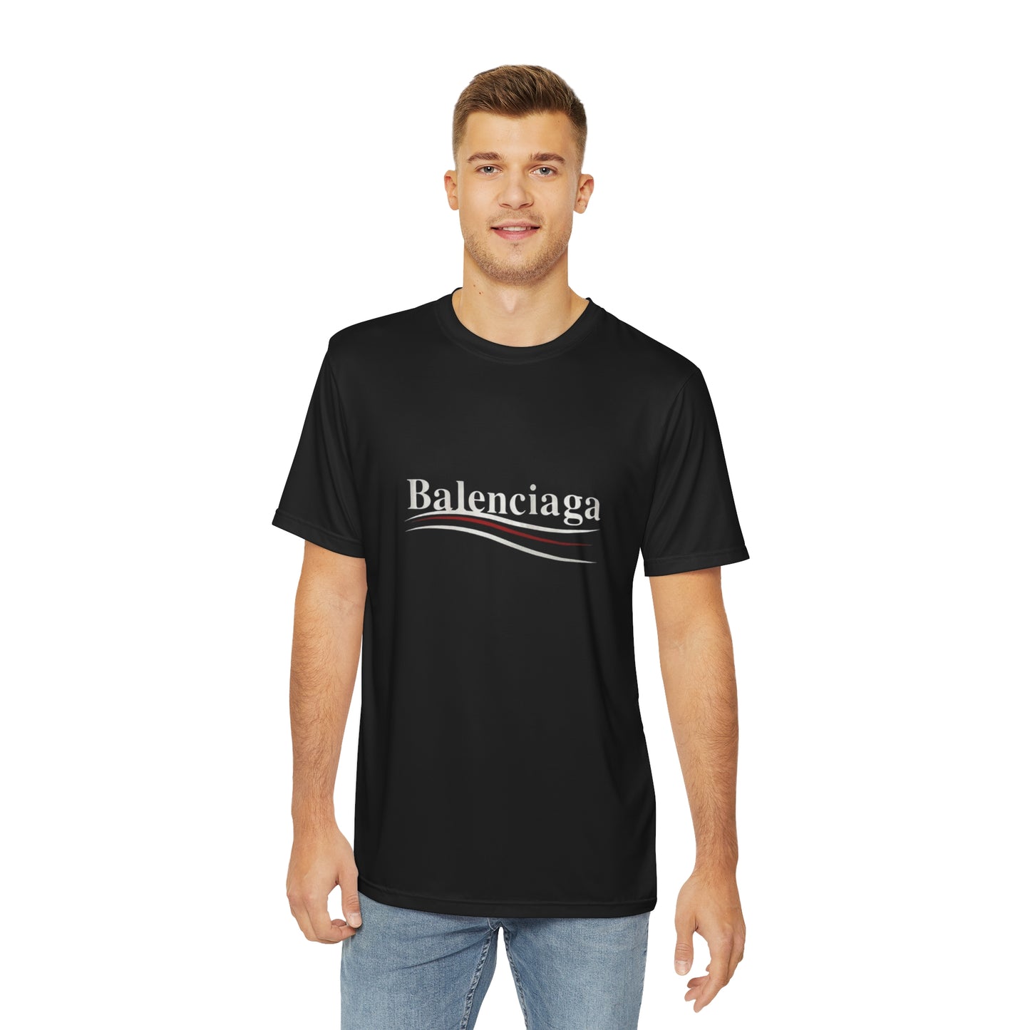 BALENCIAGA Men's Polyester Tee (AOP)