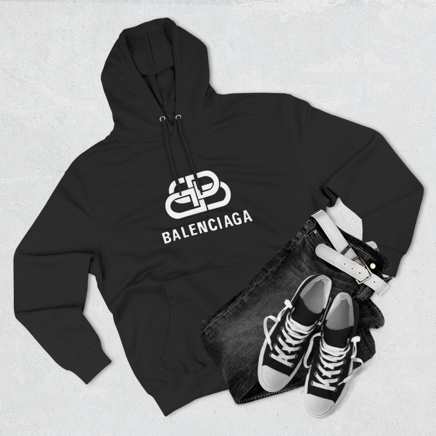 BALENCIAGA Three-Panel Fleece Hoodie