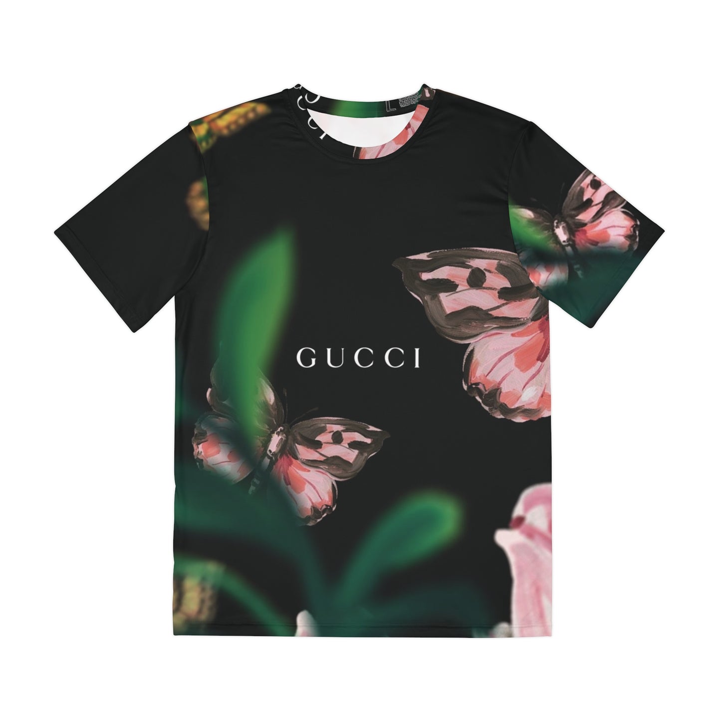 GUCCI Men's Butterfly Print Tee - Vibrant Floral Aesthetic for Fashion Lovers, Casual Wear, Gift for Nature Enthusiasts, Party Top, Trendy Outfit