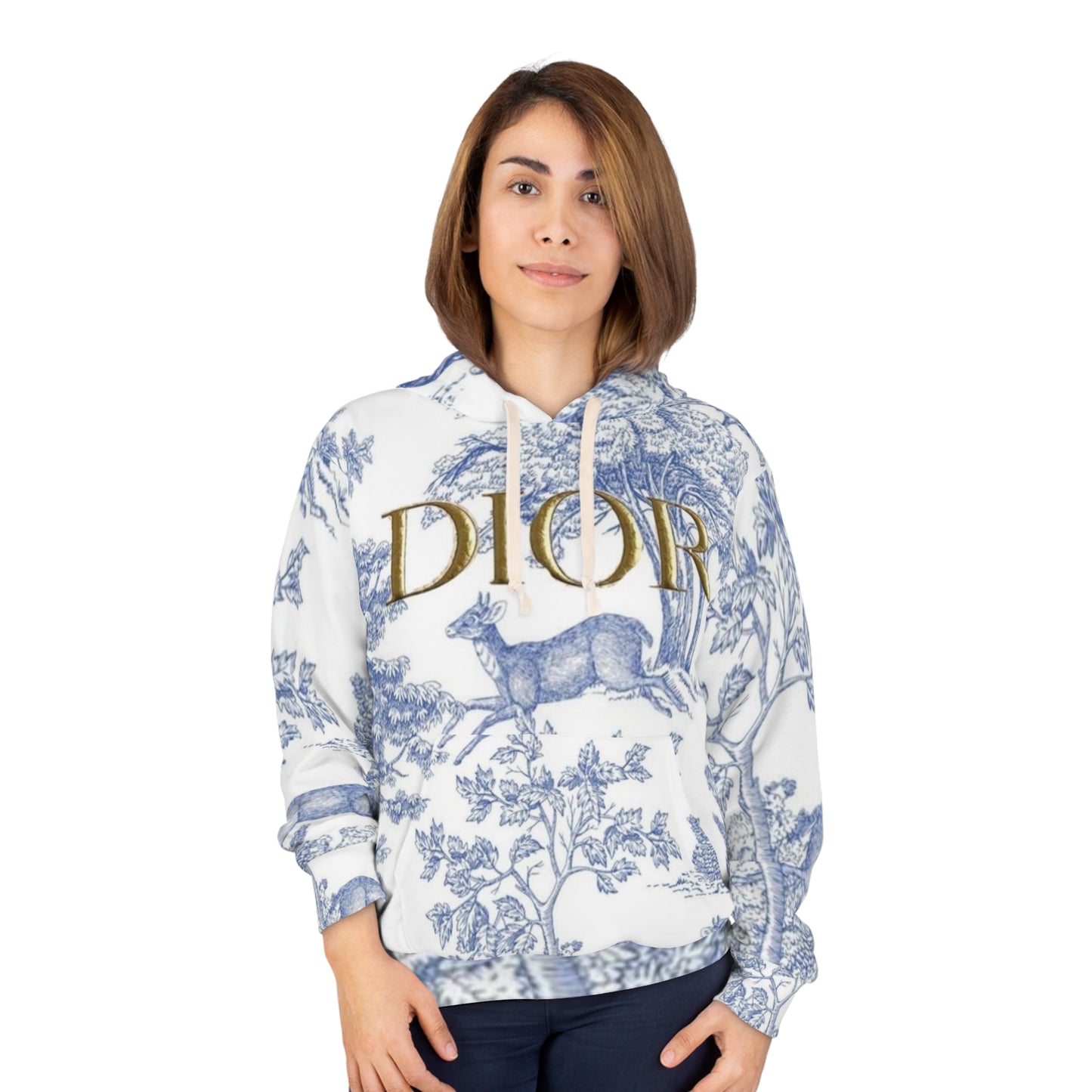 DIOR Unisex Pullover Hoodie (AOP)