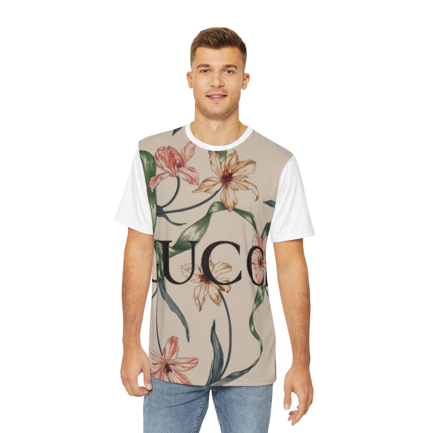 GUCCI Men's Polyester Tee (AOP)
