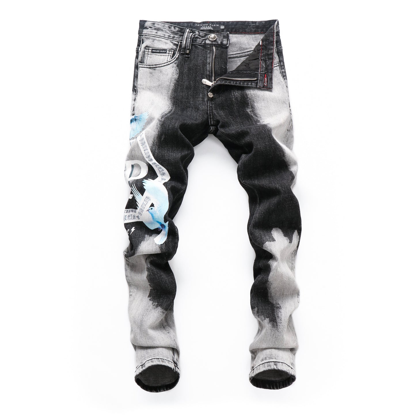 Human Bone Ripped Beggar Jeans Fashion Men
