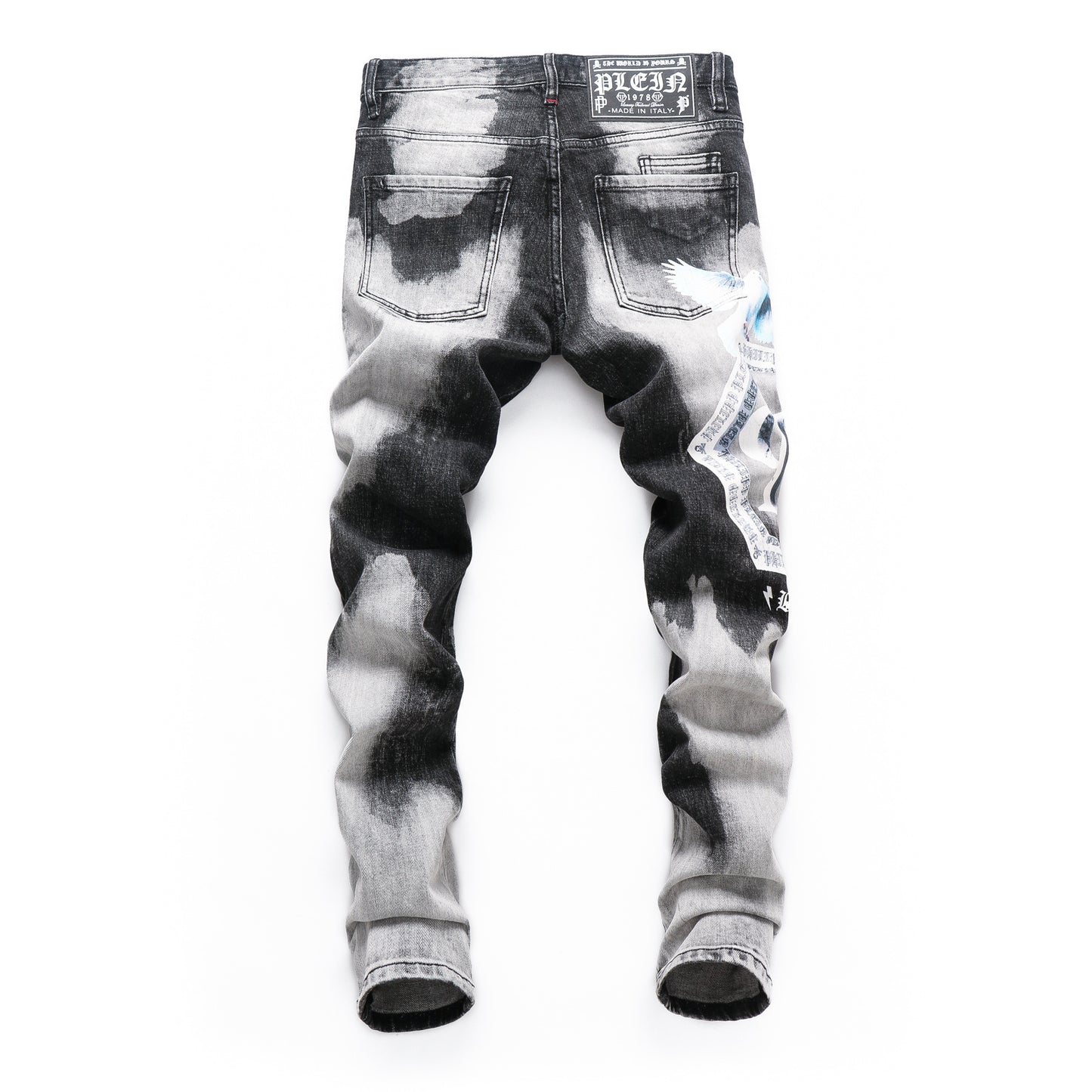 Human Bone Ripped Beggar Jeans Fashion Men
