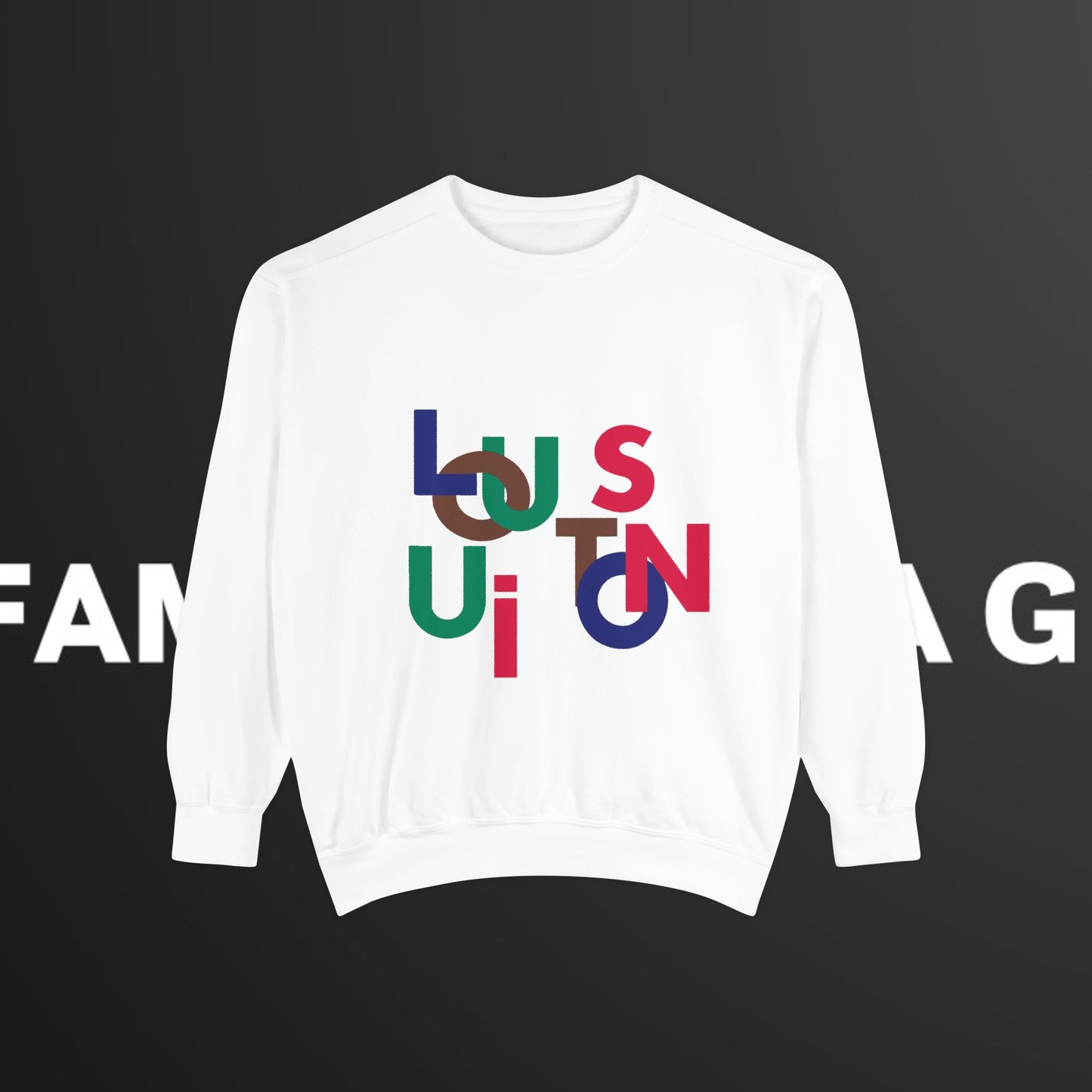 LOUIS VUITTON Unisex Garment-Dyed Sweatshirt