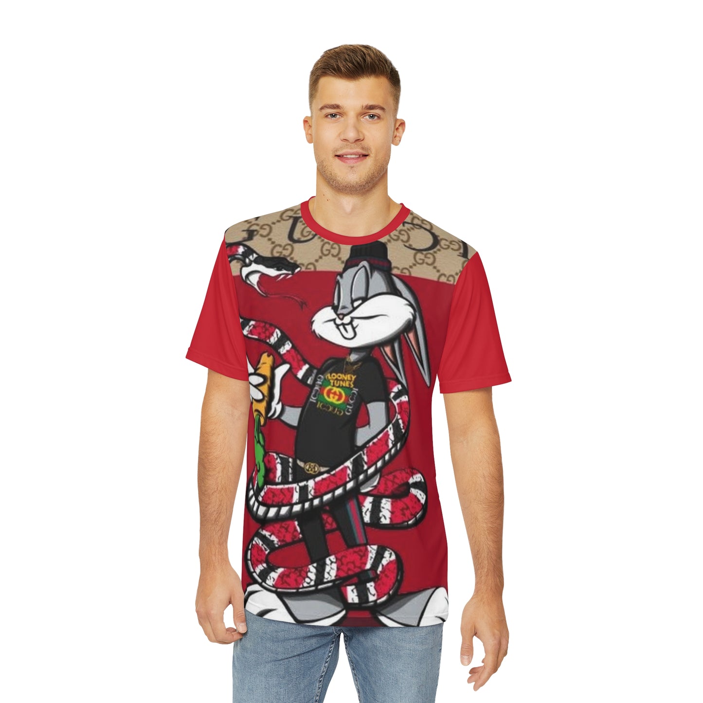 GUCCI   Men's Polyester Tee (AOP)