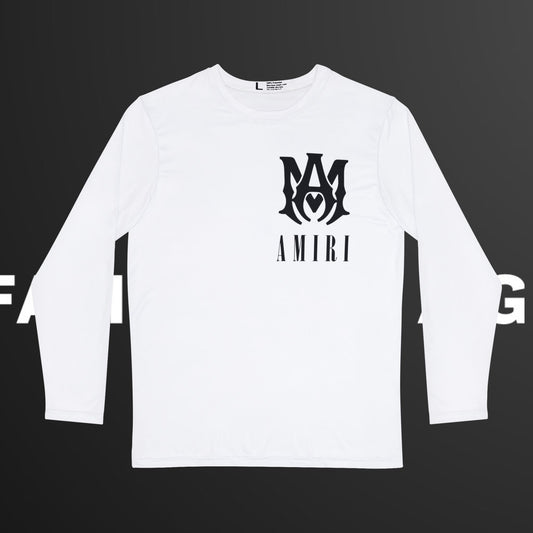 AMIRI Stylish Long Sleeve Tee for Men, Trendy Graphic Shirt,