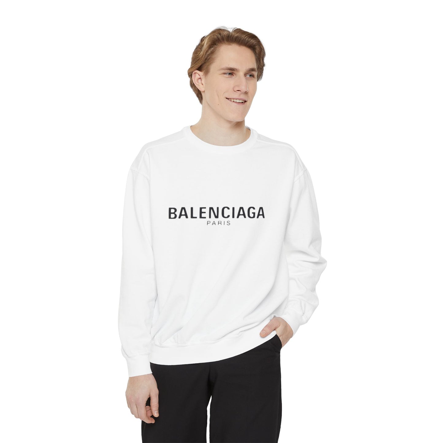 BALENCIAGA Unisex Garment-Dyed Sweatshirt