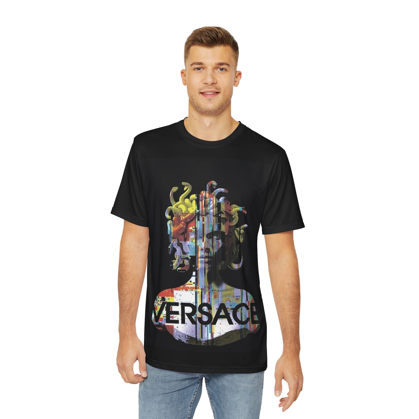 VERSACE Men's Polyester Tee (AOP)