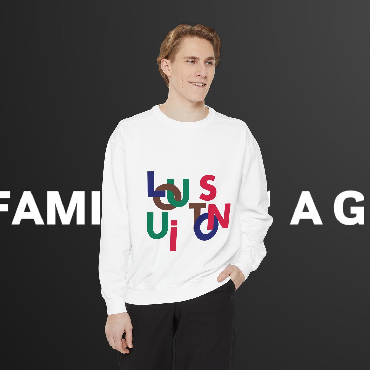 LOUIS VUITTON Unisex Garment-Dyed Sweatshirt